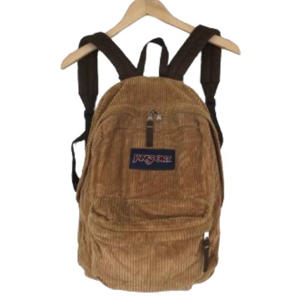 Jansport Corduroy Brown School Backpack Bag Vintage Y… Gem